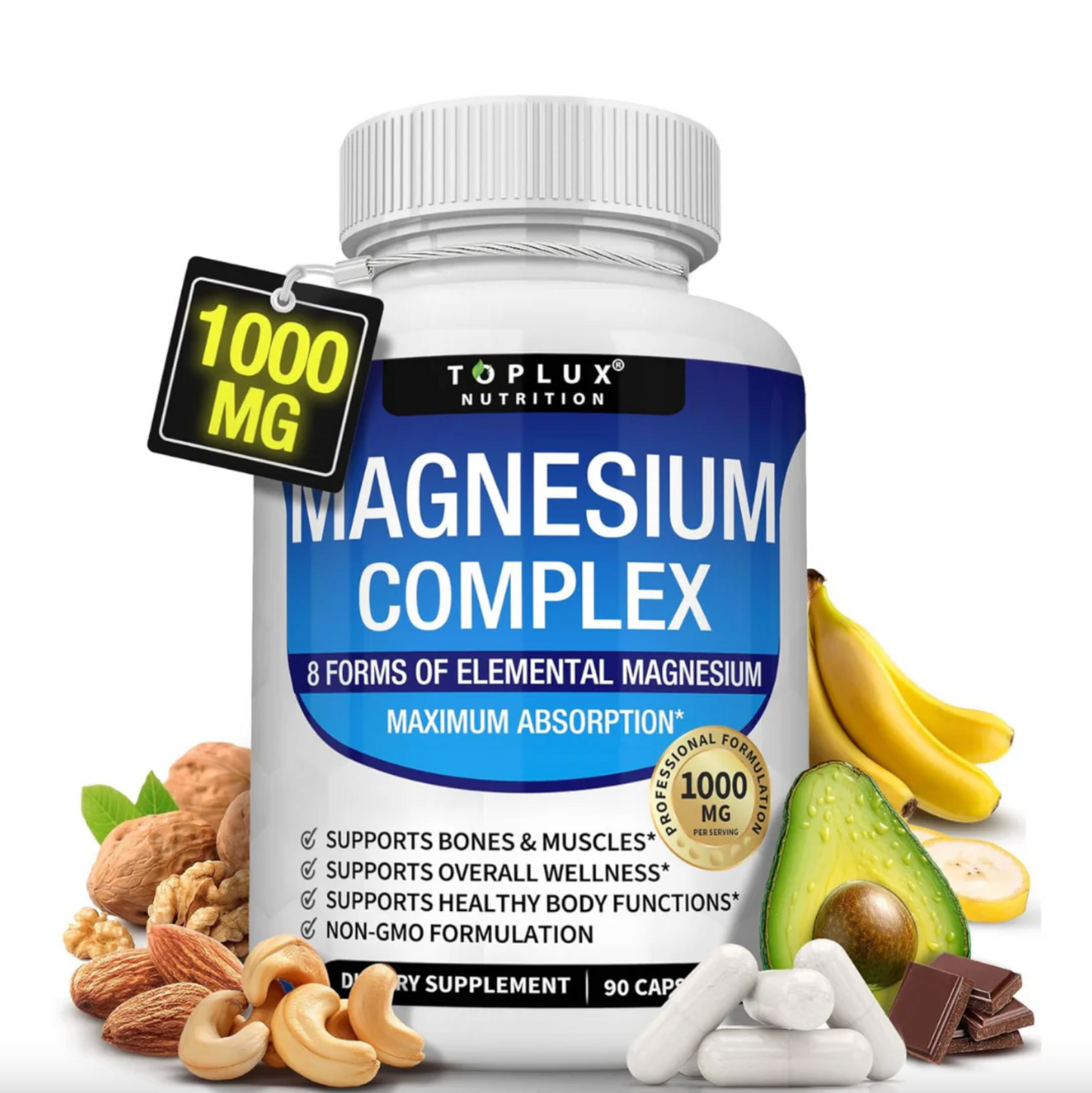 90 CAPSULAS SUPLEMENTO COMPLEJO DE MAGNE